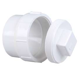 4816 3 in. Cleanout Adapter Spg x Cleanout with Plug - PVC DWV (Order in Multiples of 25), K169300