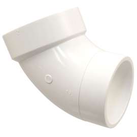 4860-2 1-1/2 in. x 1-1/2 in. 60° Elbow Spg x Hub - PVC DWV (Order in Multiples of 50), K441050