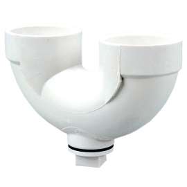 4878 1-1/2 in. Return Bend Hub x Hub x Cleanout with Plug - PVC DWV (Order in Multiples of 50), K530300