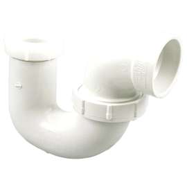 4892 1-1/2 in. x 1-1/2 in. P-Trap with Union Joint Hub x SJ - PVC DWV (Order in Multiples of 50), K600350