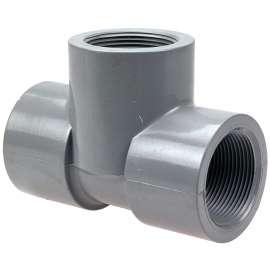 5112-3-3 1/2 in. x 1/2 in. x 1/2 in. Threaded Tee FPT x FPT x FPT - Corzan® CPVC Schedule 80, CB08500