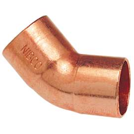 606 1/2 in. x 1/2 in. 45° Elbow C x C - Wrot (Order in Multiples of 50), 9042800