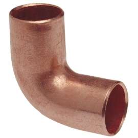 607-2-2 1/2 in. x 1/2 in. 90° Fitting Elbow Close Rough Ftg x Ftg - Wrot (Order in Multiples of 25), 9060405