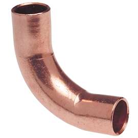 607-2-2-LT 1/2 in. x 1/2 in. 90° Fitting Elbow Long Radius Ftg x Ftg - Wrot (Order in Multiples of 50), 9082150