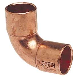 607-I 1/2 in. x 1/2 in. 90° Intermediate Radius Elbow C x C - Wrot (Order in Multiples of 100), 9070500