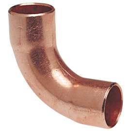 607-LT 3/16 in. O.D. x 3/16 in. O.D. 90° Elbow Long Radius C x C - Wrot (Order in Multiples of 50), 9077500