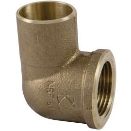 Nibco BF6445L 707-3-LF 1 in. x 1 in. 90 degree Elbow C x F - Performance Bronze (1 PER ORDER)