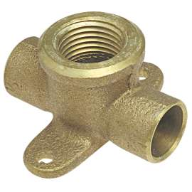 712-5 1/2 in. x 1/2 in. x 1/2 in. Drop Tee C x C x F - Cast (Order in Multiples of 25), B150400