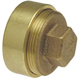 816-S 1-1/2 in. x 1 in. DWV Flush Fitting Cleanout Ftg x Cleanout w/Plug - Cast (Order in Multiples of 15), E170150