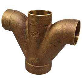 835-B 2 in. x 1-1/2 in. x 1-1/2 in. x 1-1/2 in. DWV Double LT Tee C x C x C x C - Cast, E277550