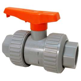 S51TBVBBV 3 in. Bleach Ball Valve - Model C, Socket, Tru-Bloc® True Union, Vented Ball, Corzan® CPVC Schedule 80, FKM, MB597AF