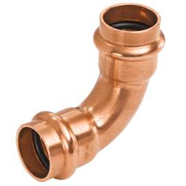 PC607-LT 2-1/2 in. x 2-1/2 in. 90° Long Radius Elbow P x P - Wrot Copper, 9079050PC