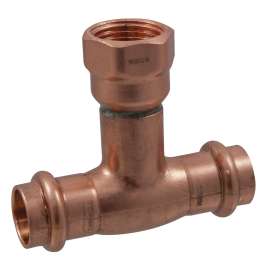 PC612 3/4 in. x 3/4 in. x 1/4 in. Tee P x P x F - Wrot Copper, 9116503PC