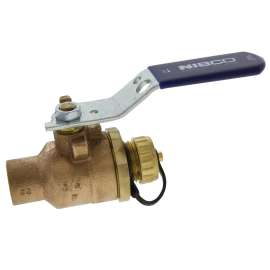 S-585-70-HC 1/2 in. Two-Piece Bronze Ball Valve - Solder and Hose Connections, NJZ83806