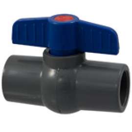 S45CEV 1/2 in. Ball Valve - Socket, Compact Economy, PVC Schedule 80, FKM, MA062A6