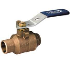 S58070 2-1/2 W/LEVER HDL, Two-Piece Bronze Ball Valve - Conventional Port, Solder Ends, S-580-70