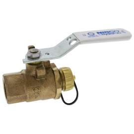 T585-80-LF-HC 1/2 in. x 3/4 in. Two-Piece Performance Bronze Ball Valve - Lead-Free*, Full Port, Threaded, Hose Connection, NLB958X6