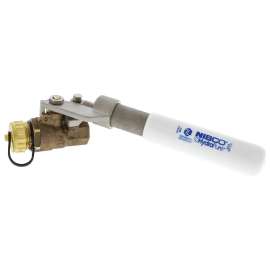 T58566LFSR 1/4 in. Two-Piece Bronze Ball Valve - Lead Free - Full Port, Stainless Steel Trim, Threaded, Spring Return Handle, NL95Z54