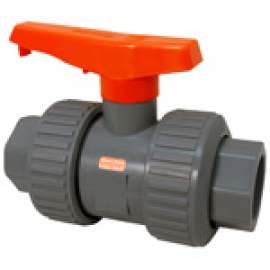 S45TBVBBV 3 in. Bleach Ball Valve - Model C, Socket, Tru-Bloc® True Union, Vented Ball, PVC Schedule 80, FKM, MA597AF