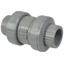 T51BCV 3 in. Ball Check Valve - Threaded, True Union, Corzan® CPVC Schedule 80, FKM, MB800AF