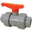 S51TBVBBV 3 in. Bleach Ball Valve - Model C, Socket, Tru-Bloc® True Union, Vented Ball, Corzan® CPVC Schedule 80, FKM, MB597AF