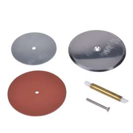 3-1/4" - 4" Adj. Drum Trap Cover (Style B) w/ 5-1/4" Stainless SteelCover & Rubber Gasket