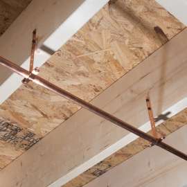 1/2" x 12" Copper Plated Milford Hanger