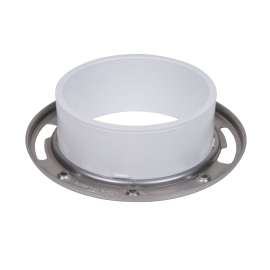 3" x 4" PVC closet flange w/SS ring w/o test cap