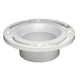 Closet Flange 3in ABS Level-Fit with Plastic Ring Less Test Cap