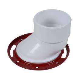 Closet Flange 3in or 4in PVC Offset with Metal Ring without Test Cap
