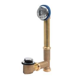 New York Style Tee Brass Bath Waste, Touch Toe, Oil Rubbed Bronze