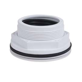 Shower Drain 2in PVC No-Caulk with Plastic Strainer