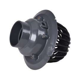 Roof Drain 4in PVC Body Spg End with CI Dome & Gravel Guard