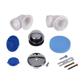 Half Kit, Schedule 40 - PVC Tap-Tap Stopper w/ Chrome Finish Trim