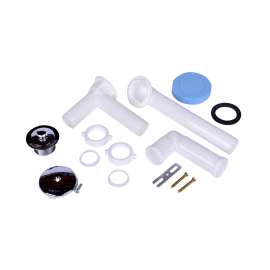 P8227D Tubular Uni-Lift Kit, Plastic, White, Chrome Plated