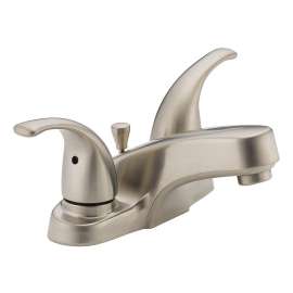 Centerset Bathroom Faucet in Brushed Nickel