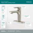 Peerless Flute(TM): Single Top Handle Lavatory Faucet, P1513LF-BN