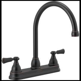 Peerless Elmhurst(R): Two-Handle Kitchen Faucet with Twist Aerator, P2965LF-OB