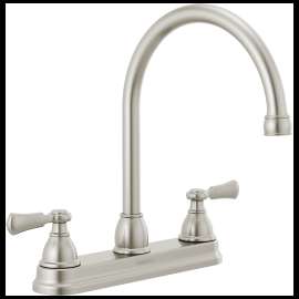 Peerless Elmhurst(R): Two-Handle Kitchen Faucet with Twist Aerator, P2965LF-SS