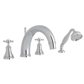 Georgian Era(TM) 4-Hole Deck Mount Tub Filler With C-Spout, U.3649X-APC
