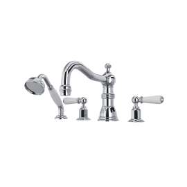 Edwardian(TM) 4-Hole Deck Mount Tub Filler With Column Spout, U.3745L-APC
