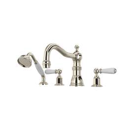 Edwardian(TM) 4-Hole Deck Mount Tub Filler With Column Spout, U.3745L-PN