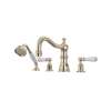 Edwardian(TM) 4-Hole Deck Mount Tub Filler With Column Spout, U.3745L-STN