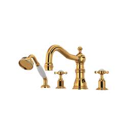 Edwardian(TM) 4-Hole Deck Mount Tub Filler With Column Spout, U.3746X-EG