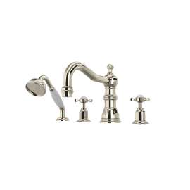 Edwardian(TM) 4-Hole Deck Mount Tub Filler With Column Spout, U.3746X-PN