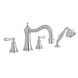Georgian Era(TM) 4-Hole Deck Mount Tub Filler With Column Spout, U.3747LS-APC