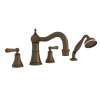 Georgian Era(TM) 4-Hole Deck Mount Tub Filler With Column Spout, U.3747LS-EB