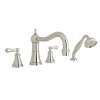 Georgian Era(TM) 4-Hole Deck Mount Tub Filler With Column Spout, U.3747LS-PN