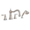 Georgian Era(TM) 4-Hole Deck Mount Tub Filler With Column Spout, U.3747LS-STN