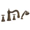 Georgian Era(TM) 4-Hole Deck Mount Tub Filler With Column Spout, U.3748X-EB